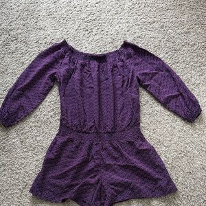 Banana Republic Pink and Purple Patterned Top